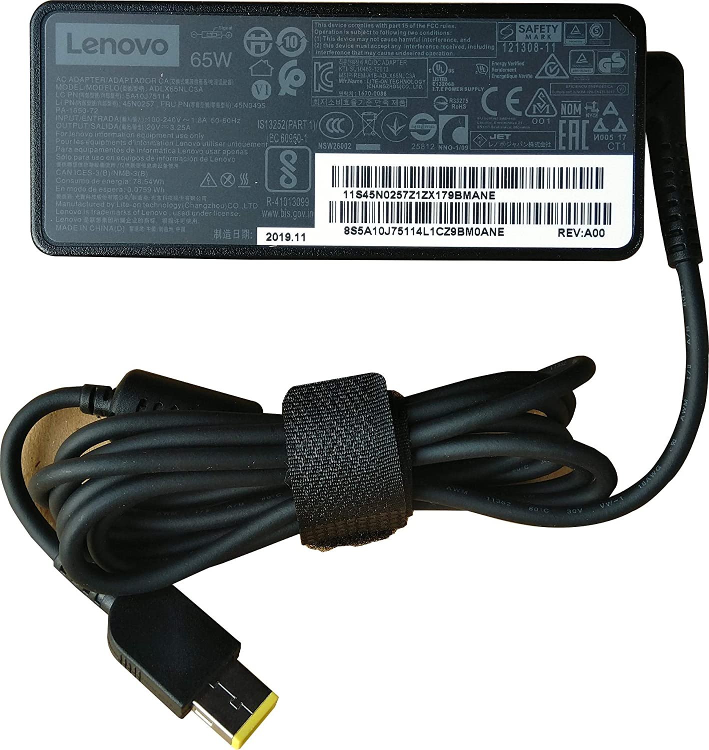65W Laptop Charger for Lenovo ThinkPad X1 Carbon 344456U Ultrabook IBM  Power Supply Adapter 20V  with Power Cord - World IT Hub