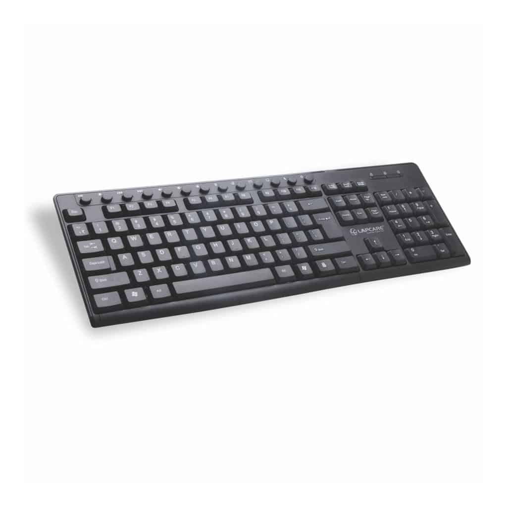 Lapcare E9 Splash Resistant Rugged Wired USB Multimedia Keyboard