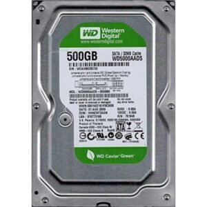 W D 500GB (Green) SATA Hard Drive (WD5000AADS) For (Desktop)